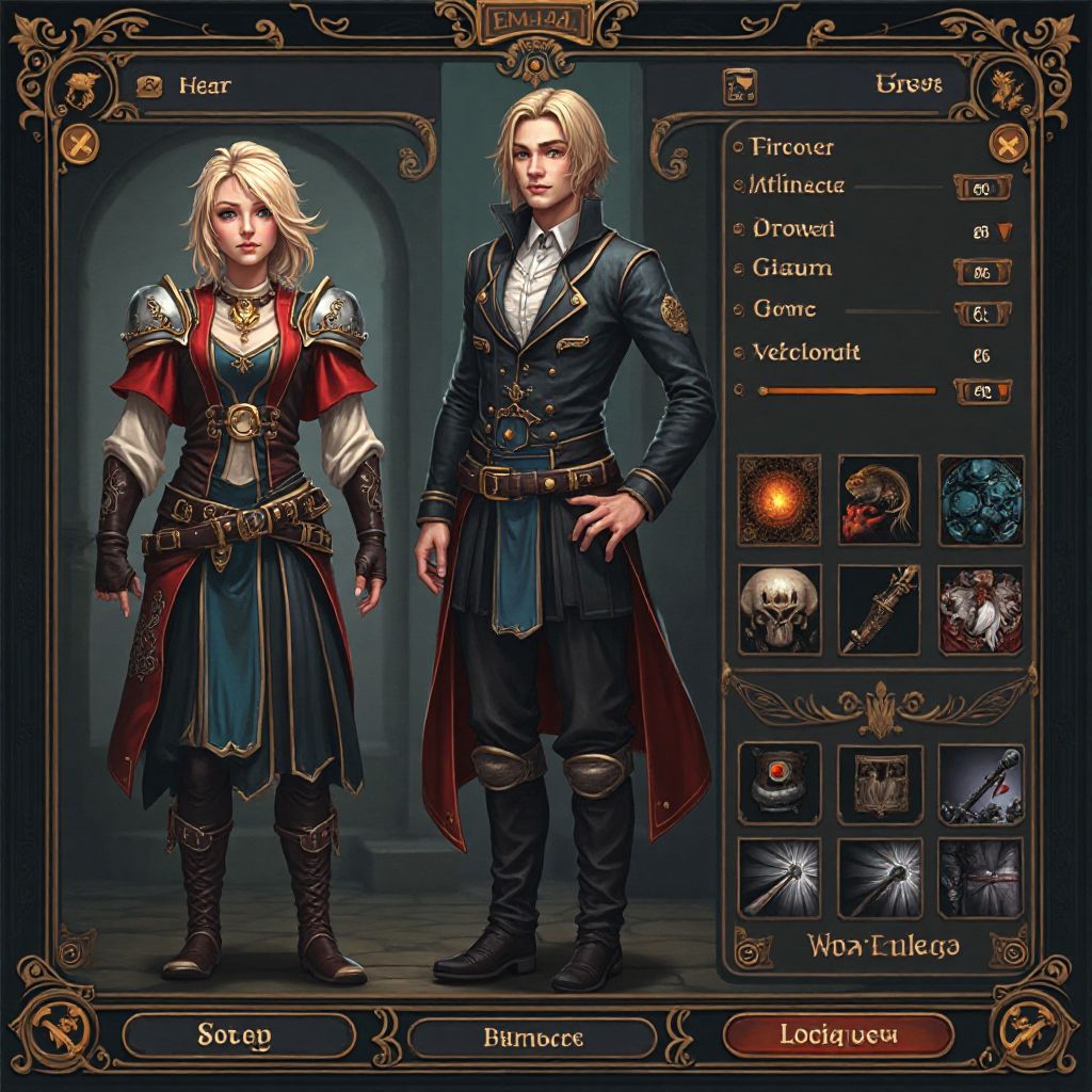 Character Creation Interface Screenshot